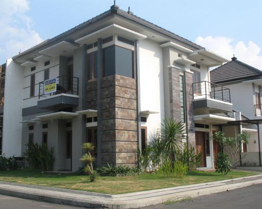 Model rumah minimalis 2 lantai tampak depan