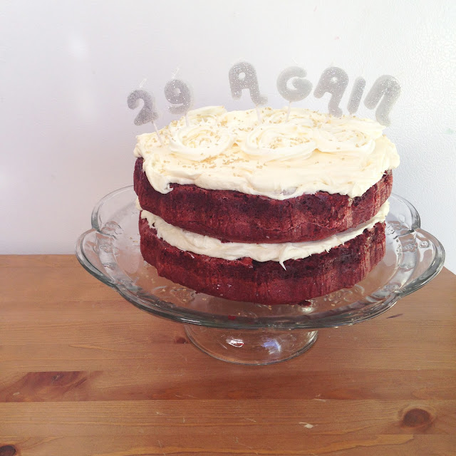 red velvet naked cake, 29 again cake