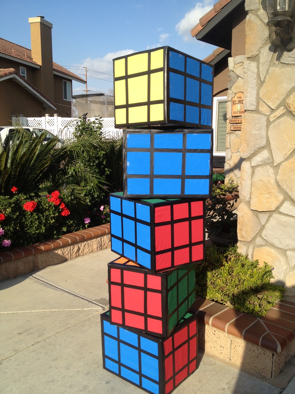 Three Crafty Cousins DIY  Rubix Cubes 80 s  Theme 