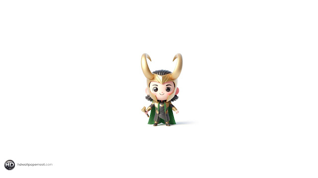 3D Cute Loki Pixar Style HD Wallpaper