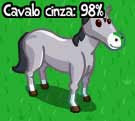 Cavalo cinza na mini fazenda