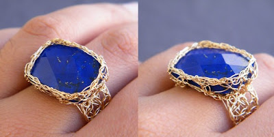 Handmade Royal Blue Lapis Lazuli Ring3