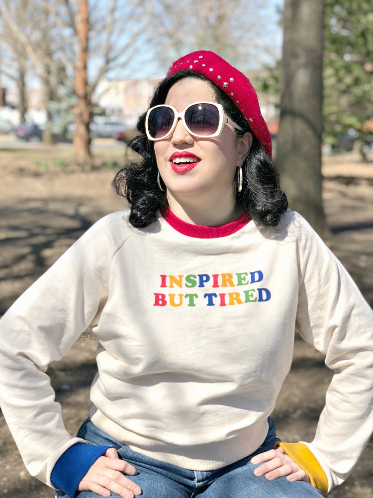 A Vintage Nerd, Vintage Blog, Valfre Clothing, Valfre Inspired but Tired Top, Sixties Style Inspiration,Tips to keep being inspired, Retro Fashion Blog, Forever 21 Beret