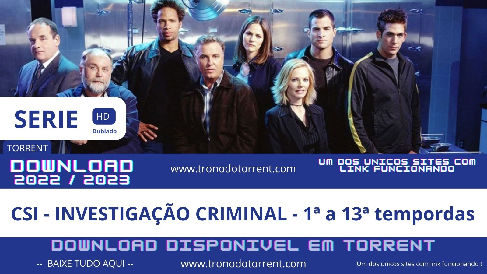 CSI: investigação criminal 1ª a 13ª temporadas ( 2012 ) Serie completa torrent | 720p - 1080p | Dual audio