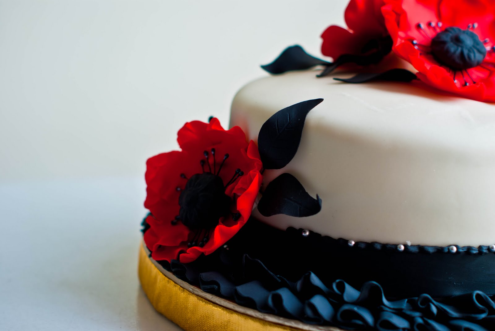 Red & Black themed cake.