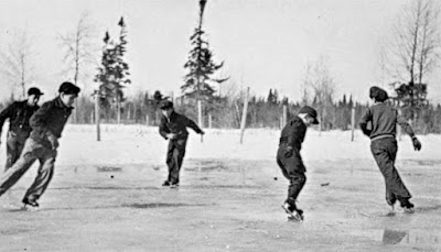 Skaters at the Bishop Horden Hall residential school in Northern Ontario