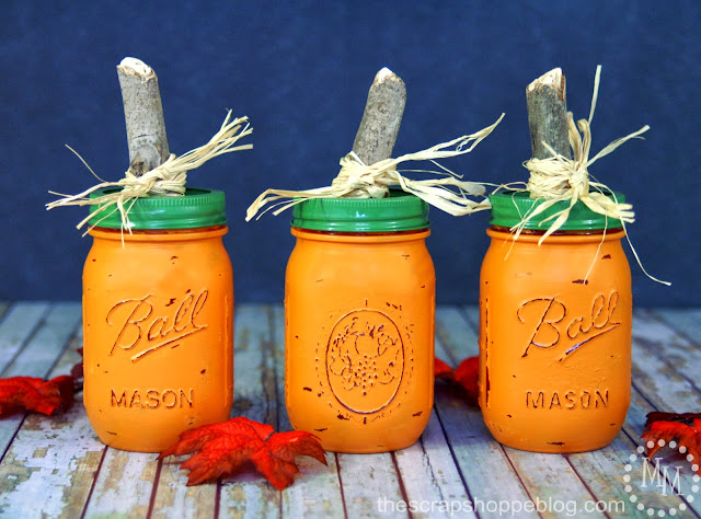 mason jar pumpkins
