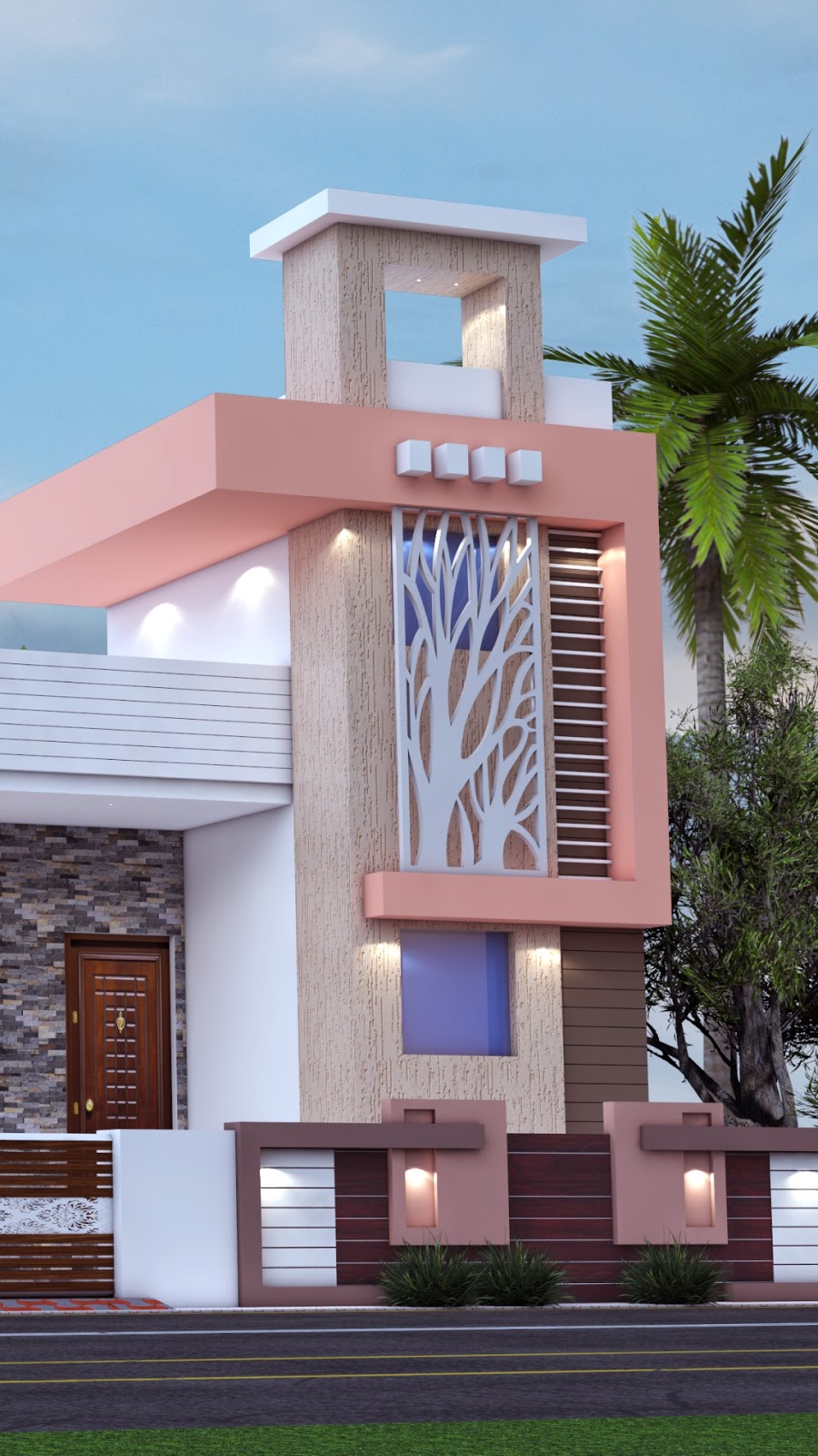 Indian staircase tower designs | Small house front design, Tower design,  House front design