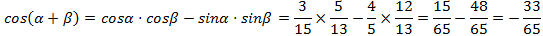  persamaan trigonometri, cos (a+b)