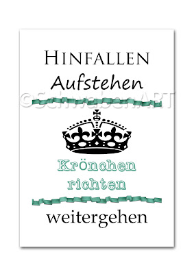 Bild: Kunstdruck Hinfalle, aufstehen, Krönchen richten