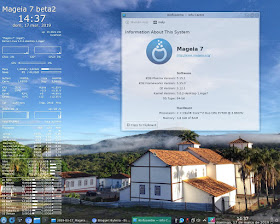 Mageia 7 (beta2) com Kernel 5.0 e KDE 5.15.1 após a atualização inicial