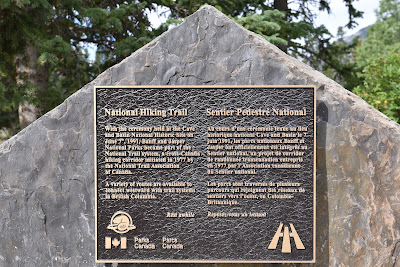 National Hiking Trail historical marker and sign Banff.