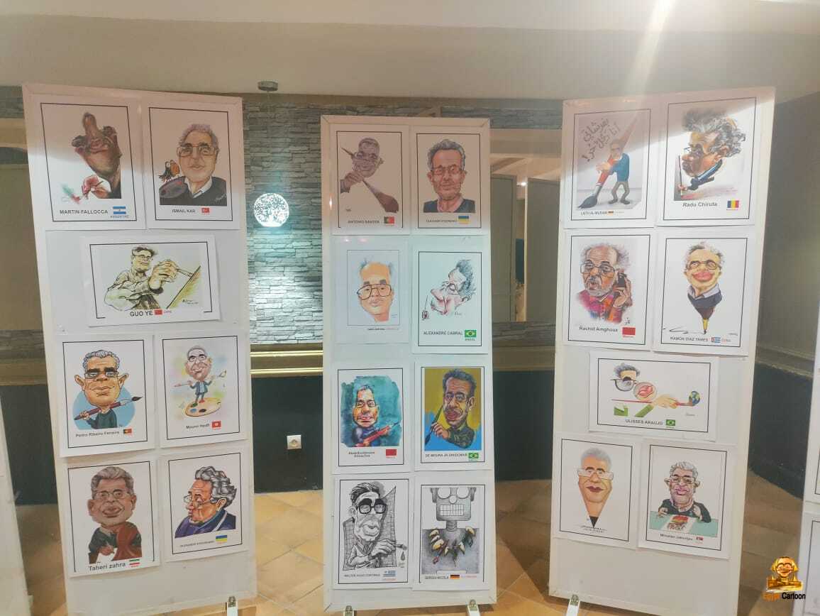 Photos from inauguration of the 6th international caricature competition, Morocco