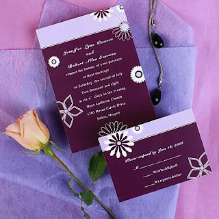 Purple Wedding Invitations Cards