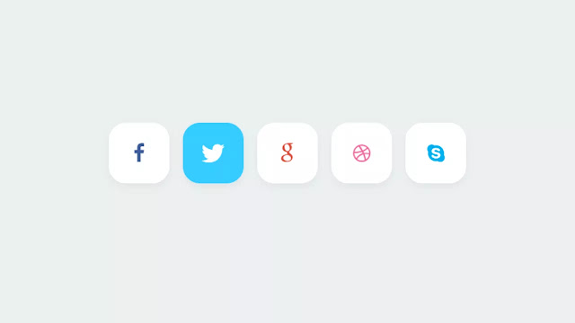 Stylish Social Buttons with Hover Animation