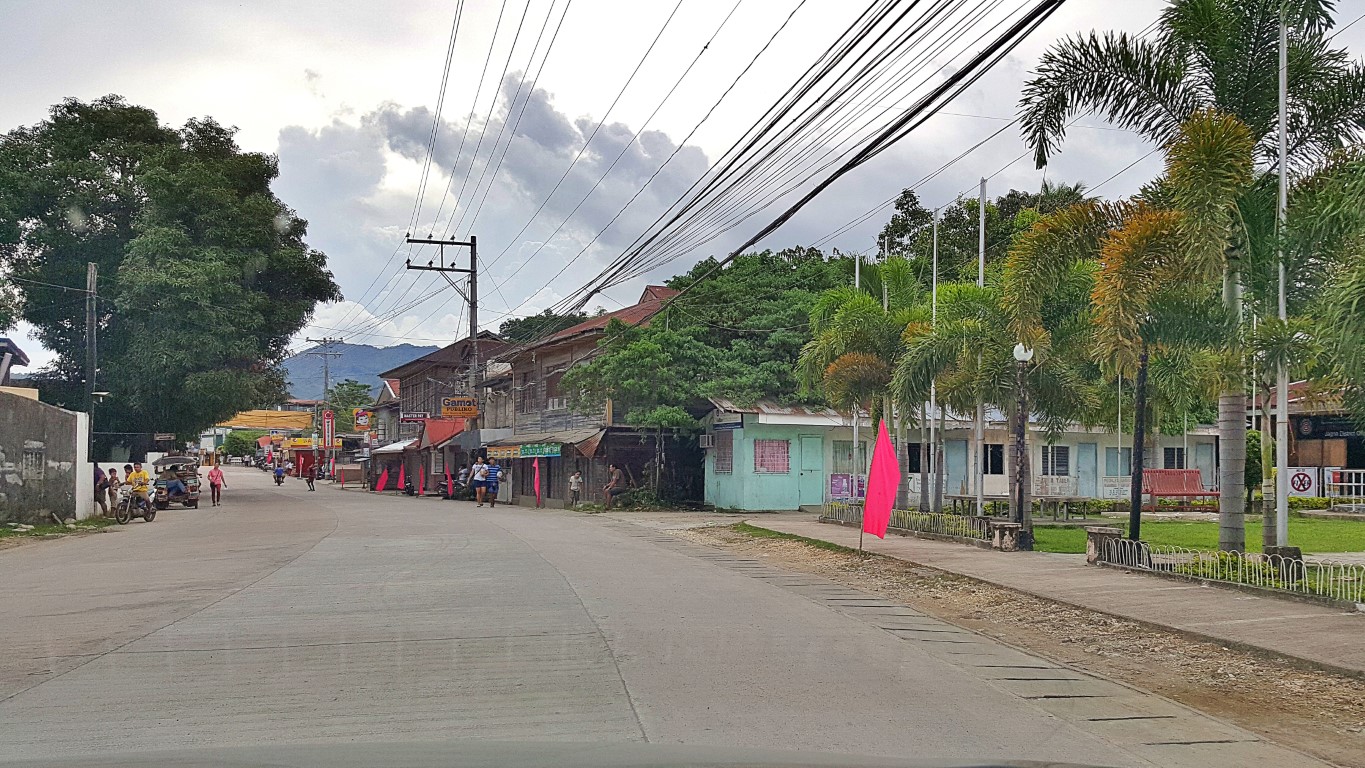 main street (highway) with old houses in Jagna Bohol