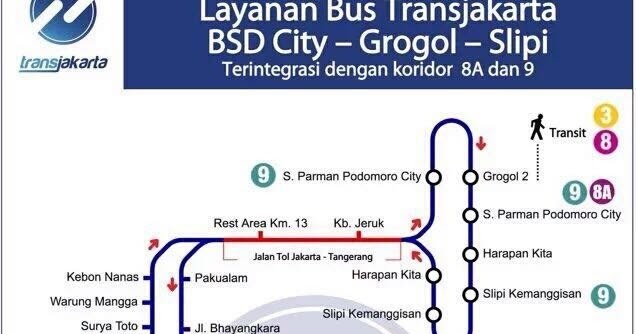 Info Ceria: Layanan Bus Transjakarta BSD City - Grogol - Slipi