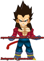 Papercraft Vegeta SS4 Angry Chibi