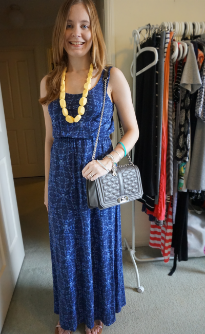 Jeanswest Chantelle Printed Maxi Dress petite blogger Rebecca Minkoff Love bag