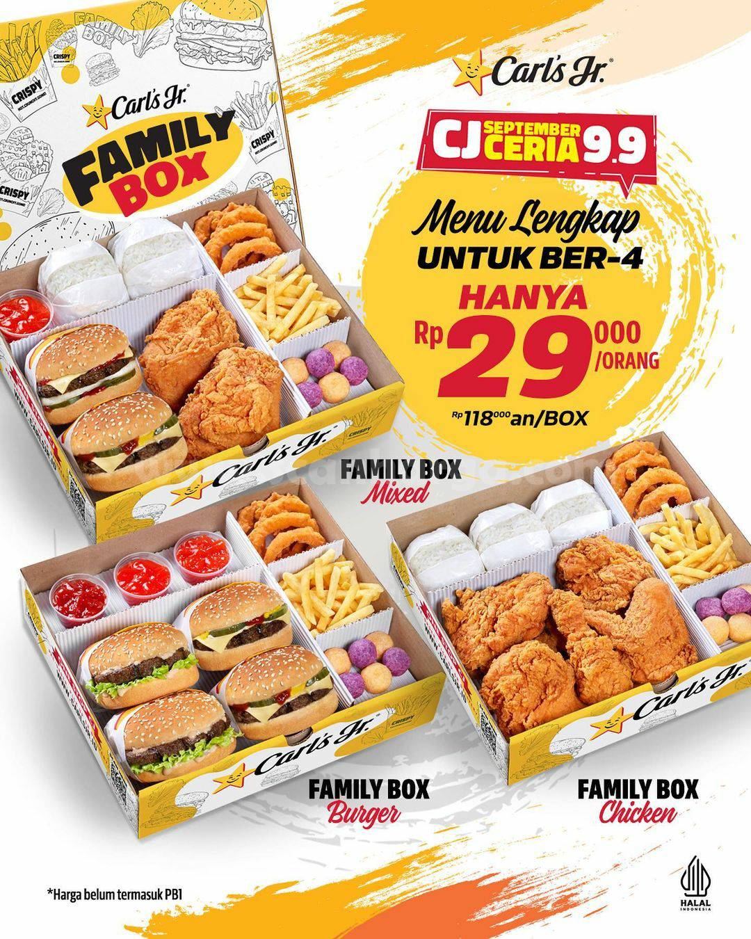 Promo CARLS Jr Family Box ! Paket BEREMPAT hanya Rp. 29.000