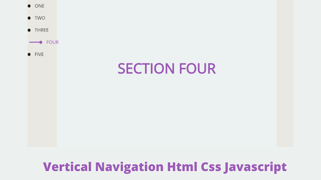 Vertical Navigation Scroll Effect | Vertical Navigation Html Css Javascript