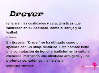 significado del nombre Drever