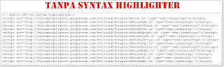 SyntaxHighlighter, no SyntaxHighlighter