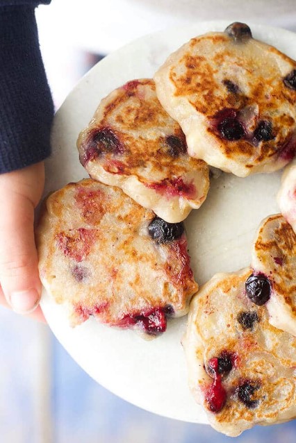 Banana and Blueberry Fritters