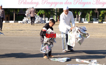 Kombes Pol Wahyu Dwi Ariwibowo, Pungut Sampah di Lapangan Hitam SPN Batua Makassar