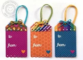 Sunny Studio Stamps: Gift Tags using Sliding Window Dies & New 6x6 Patterned Papers