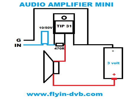 Belajar Merakit Audio Amplifier Mini  Dengan 1 Transistor 