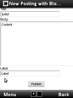 Cara posting blog via Handphone + label