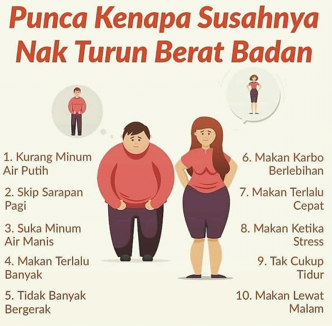 Punca susahnya turun berat badan