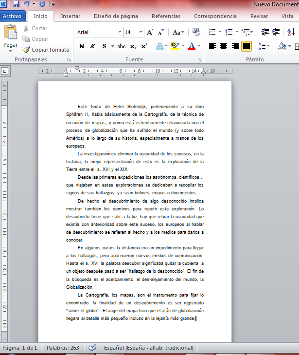 AYTUTO Insertar sangría en WORD