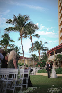 la playa naples wedding ceremony on the lawn