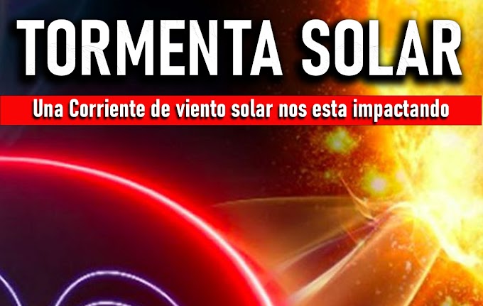 Una tormenta solar moderada - alta impacta la Tierra en este momento.