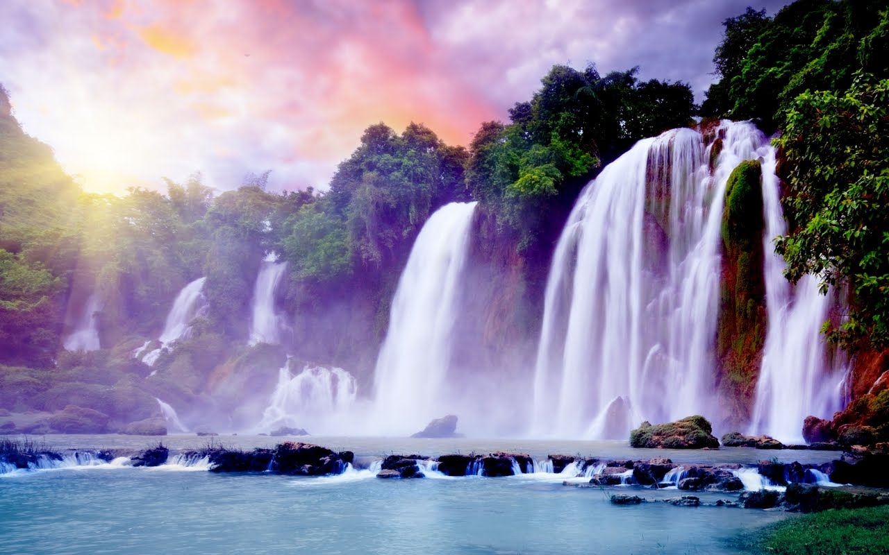 Koleksi Wallpaper Pemandangan Alam Air Terjun Natural Waterfall Laptop Wallpapers