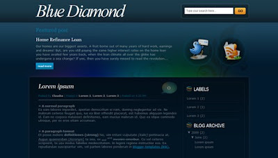 Template Blue Diamond