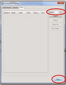 Agregar JTable a Formulario, Tabla, JTable, Formulario, JAVA, Rows, Filas, Columns, Columnas