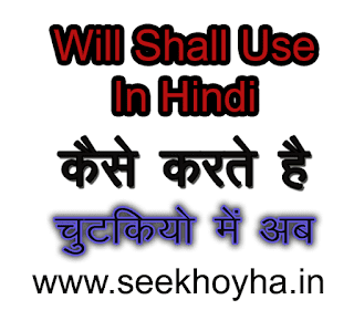 Will Shall Use In Hindi