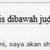 Cara Membuat Garis dibawah Judul Postingan Blog