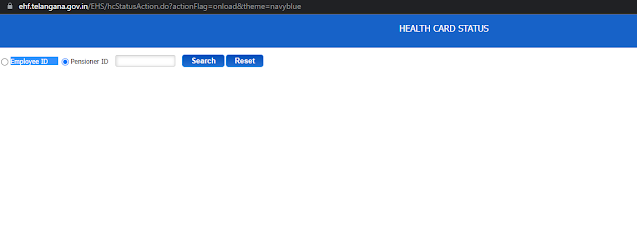 Telangana EHS Health Card Status