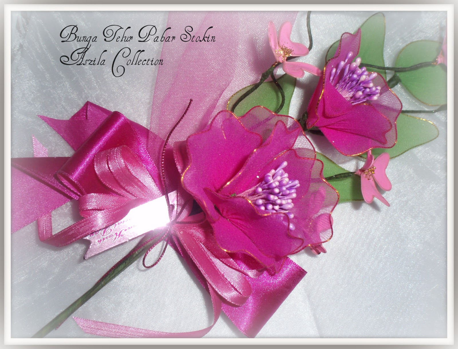 Gerbang Perkahwinan Aszila Bunga  Telur  Pahar Jingga Pink