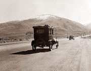 Travel week continues today with this picture of travel by old car. (old car)