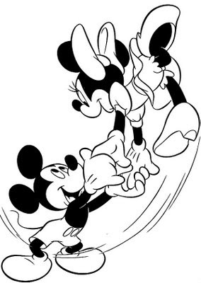 Coloring Book Mickey Mouse and Minnie Mouse  - minnie mouse coloring pages