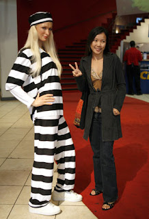 'Paris Hilton' in Jail Dress Wax Figure