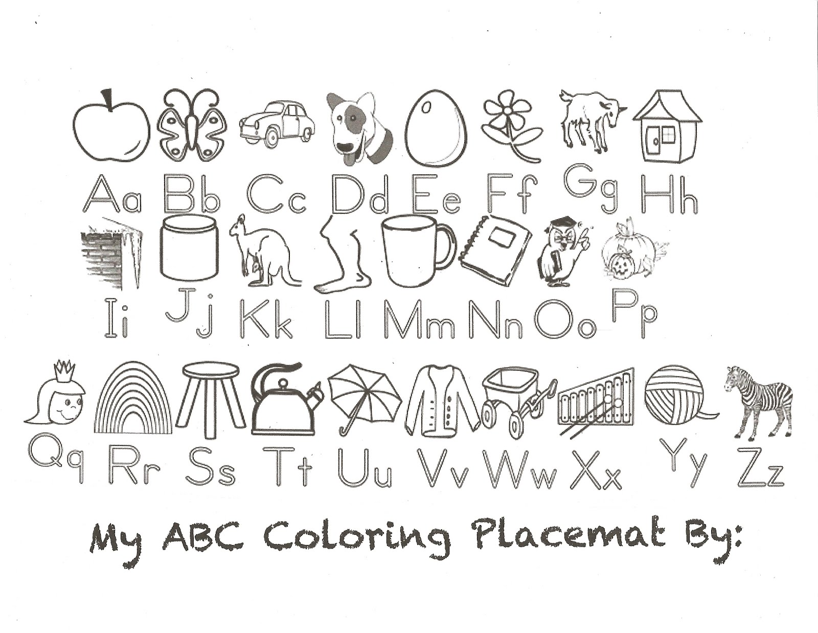 Download FUN & LEARN : Free worksheets for kid: ภาพระบายสี ABC, A-Z ...