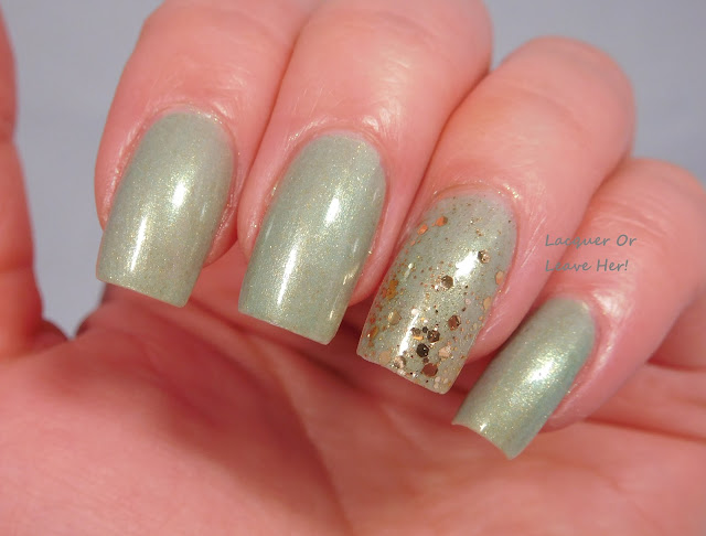 Incoco Eye Candy over Zoya Lacey