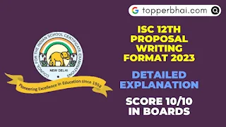 ISC Proposal Writing Format Solved Examples with Answers