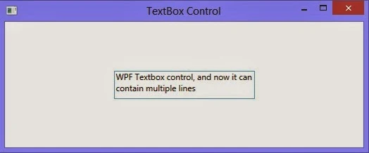 How to use Multiline textbox control in WPF XAML